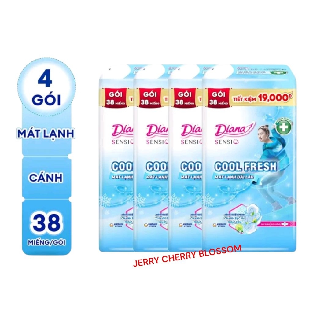 COMBO GÓI LỚN 38 MIẾNG/GÓI Diana siêu mỏng cánh(siêu thấm ,sensi)