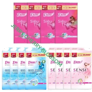 COMBO GÓI LỚN 38 MIẾNG/GÓI Diana siêu mỏng cánh(siêu thấm ,sensi)