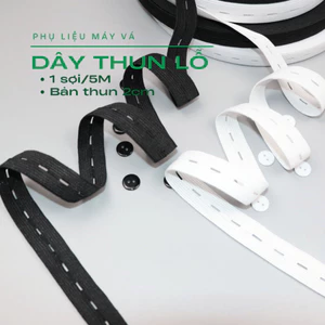 Dây Thun Có Lỗ , Giúp Dễ Dàng Tăng Giảm Độ Rộng - 1 Cuộn 2CM× 5M