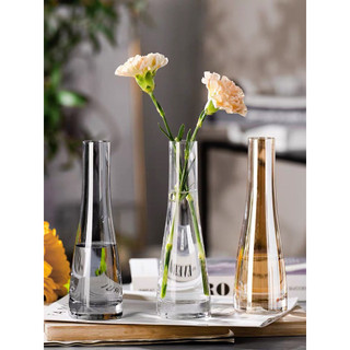 Bình bông lọ hoa thuỷ tinh decor vingtage nhiều màu, lọ cắm hoa để bàn đơn giản symphony thon