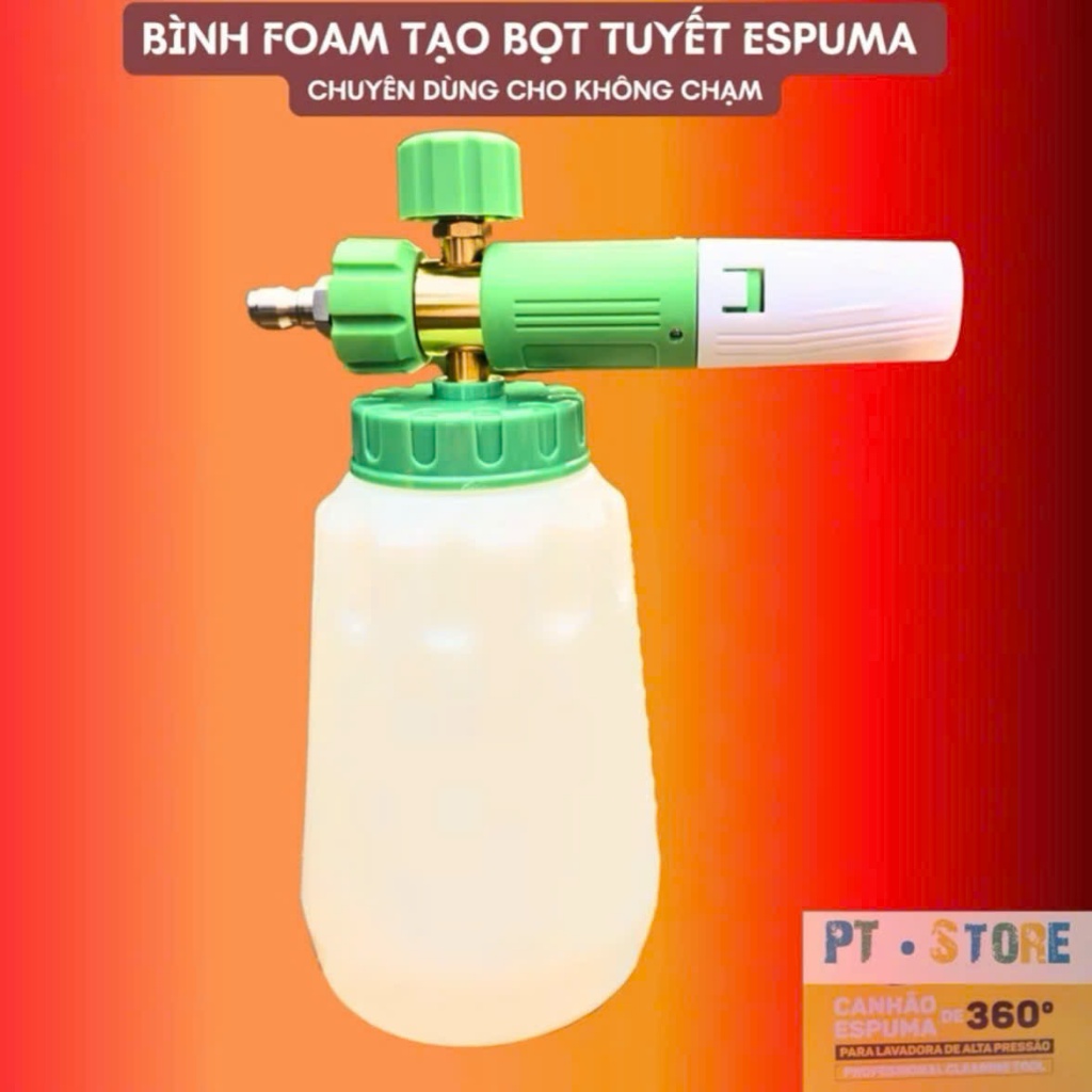 Bình Foam Phun Bọt Tuyết Trong Suốt ESPUMA 360