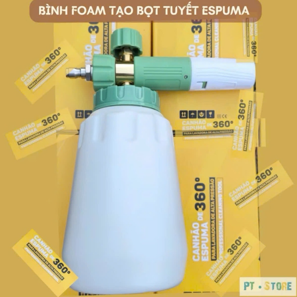 Bình Foam Phun Bọt Tuyết Trong Suốt ESPUMA 360