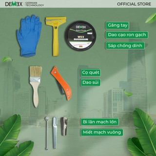 Bộ Dụng Cụ Thi Công Keo Chà Ron 2 Thành Phần - Keo Chít Mạch Chống Thấm Demex (Đã Gồm Súng Bơm)