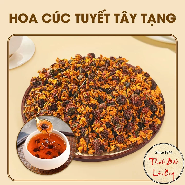 Trà hoa cúc tuyết Côn Lôn 100g, hoa cúc Tân Cương, trà cúc Himalaya, dùng pha trà, thơm ngon - Lãn Ông