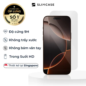 Kính cường lực Trong suốt không viền iPhone 17 / iPhone 16 & iPhone Air SLIMCASE - Chống trầy xước, độ cứng 9H