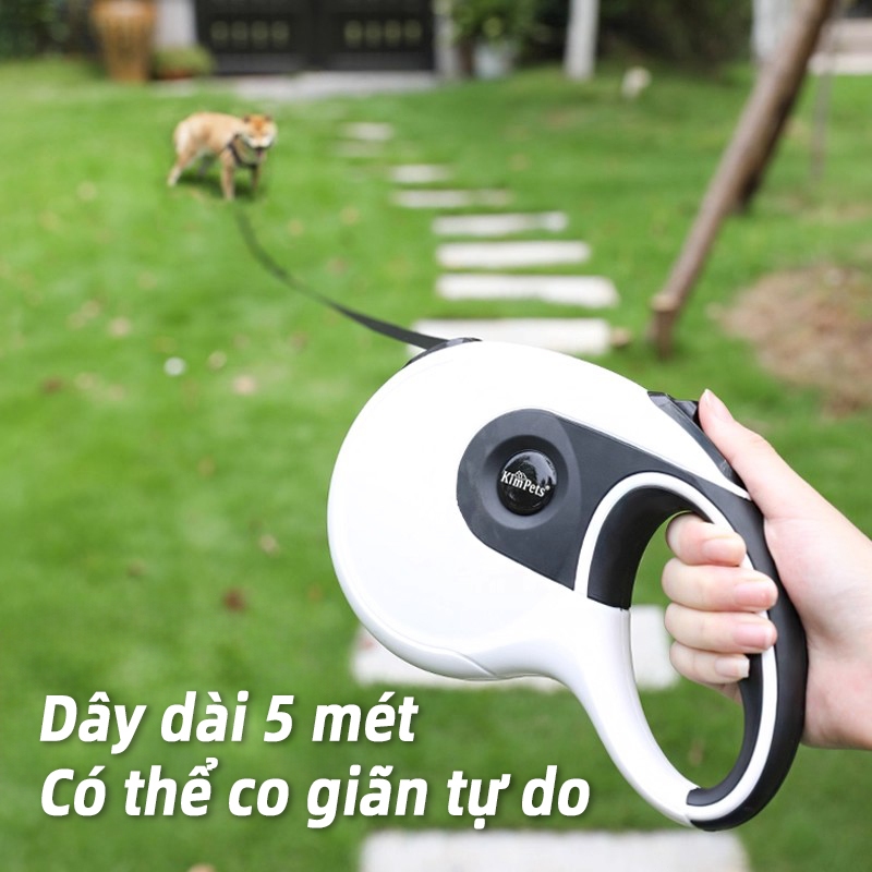 Dây Dắt Chó Tự Động Thu Dây Cutepet– Điều Chỉnh Độ Dài, Xoay 360°, Dắt Chó Đi Dạo An Toàn & Thoải Mái