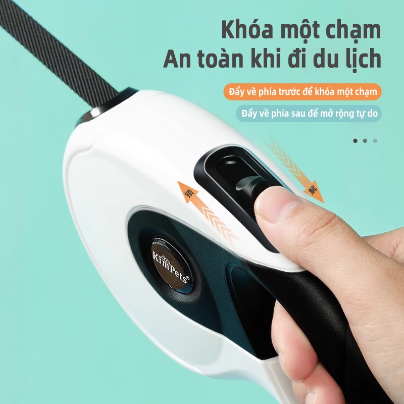Dây Dắt Chó Tự Động Thu Dây Cutepet– Điều Chỉnh Độ Dài, Xoay 360°, Dắt Chó Đi Dạo An Toàn & Thoải Mái