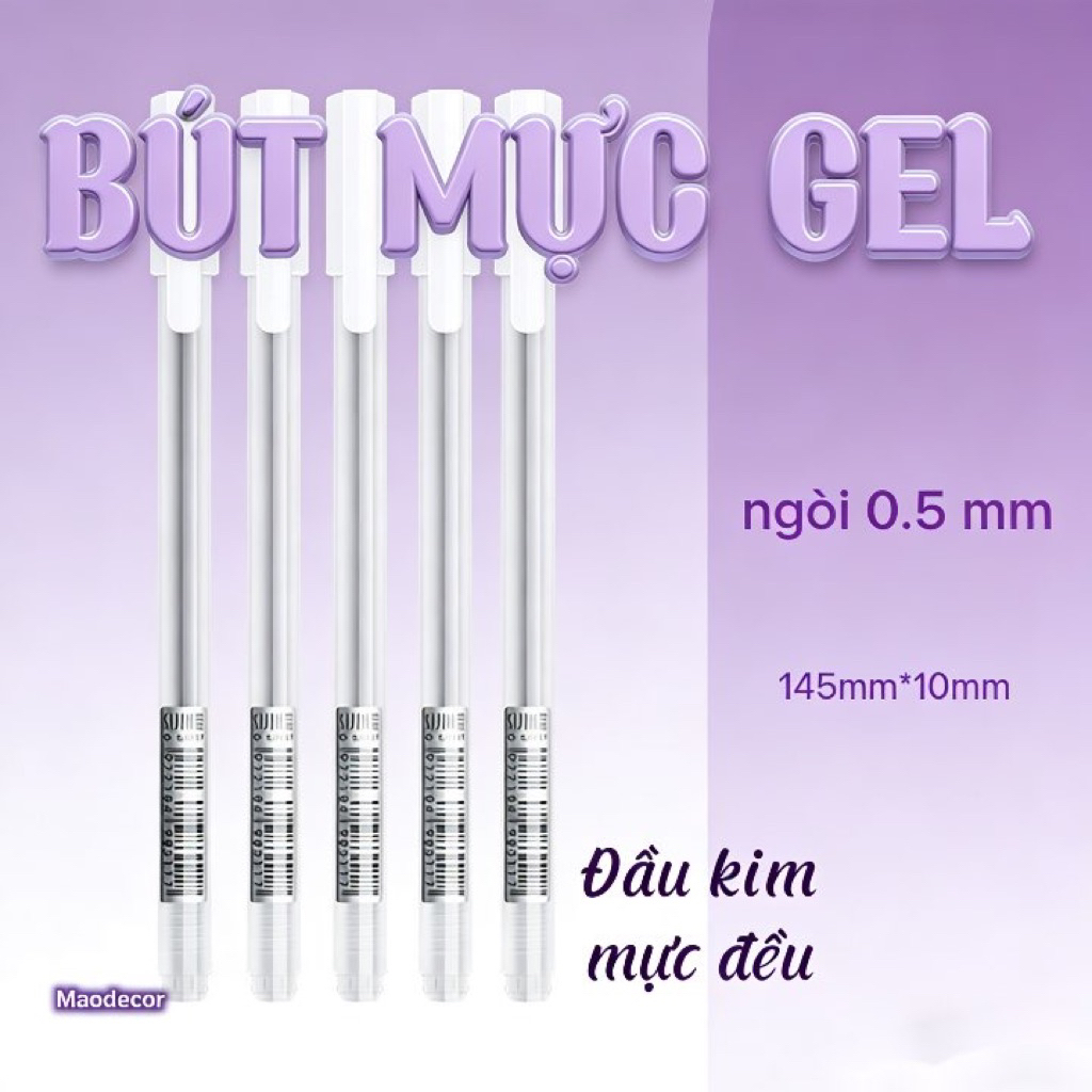 Bút mực gel Siijin – Ngòi 0.5mm, Mực Đều Nét, Viết êm – Văn phòng, Học sinh