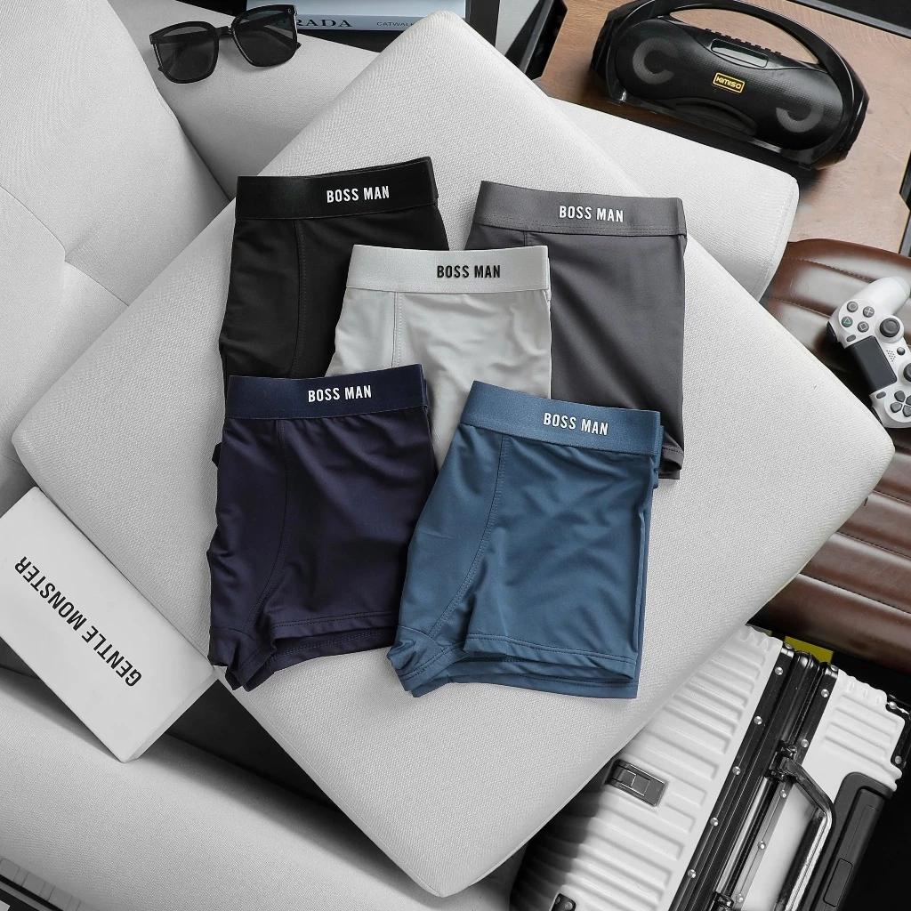 [Peinn] Quần Boxer Nam Cao Cấp Set 5 Quần, Thun Lạnh Co Dãn 4 Chiều, Thấm Hút Mồ Hôi, Mỏng Nhẹ Thoải mái BM01