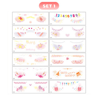 Hình Xăm Dán Mặt Noel, Tết, Nhiều Chủ Đề 1 Set 12 Miếng - An Toàn Cho Trẻ Em,Hình Dán Hoạt Hình Trang Điểm Mặt Dễ Thương