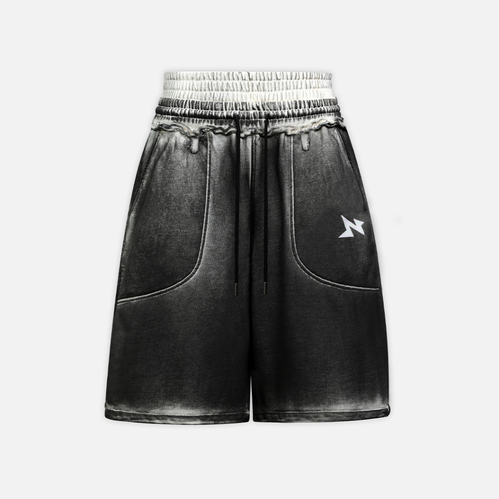 Quần NEEDS OF WISDOM 2Waist Spray Sweatshorts - Washed Black - Local ...