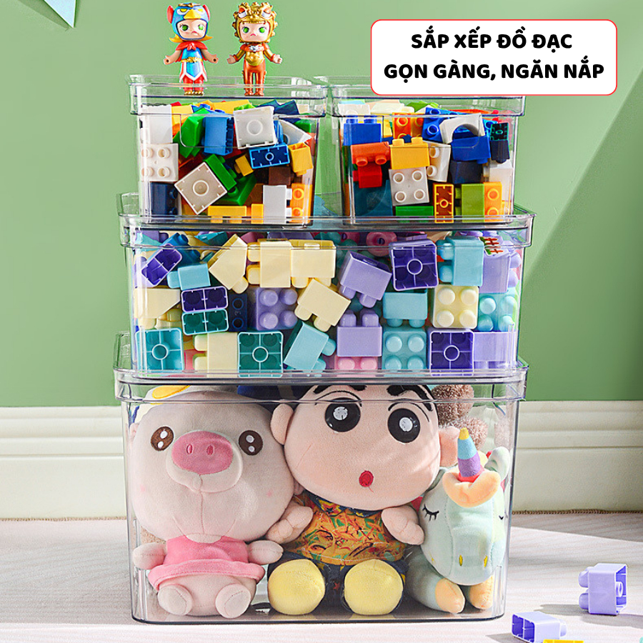 Hộp Đựng Đồ Trong Suốt Có Nắp Enoda Home Đa Năng Có Tay Cầm Siêu Sang Q052