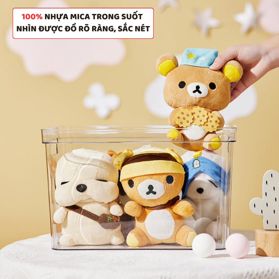 Hộp Đựng Đồ Trong Suốt Có Nắp Enoda Home Đa Năng Có Tay Cầm Siêu Sang Q052