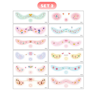 Hình Xăm Dán Mặt Tạm Thời 1 Set 12 Miếng Chủ Đề Noel, Tết,Sinh Nhật Chống Thâm Nước - Miếng Dán Trang Điểm Mặt Dễ Thương