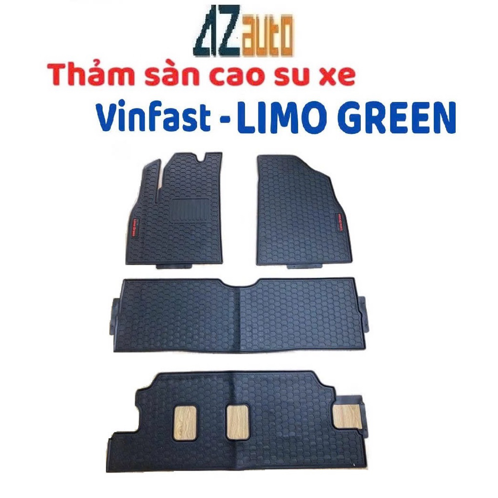 Thảm lót sàn cao su đúc nguyên khối xe Vinfast Limo green 2025-2026 không mùi