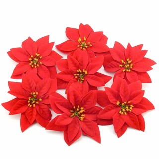 Combo 10 bông Hoa nhũ trang trí oản Tết quà Tết Bông trạng nguyên kép kim tuyến trang trí cây thông Noel