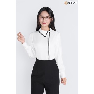 Áo Sơ Mi Nữ 𝐂𝐂𝐇𝐀𝐓 Dáng Suông Kiểu Josie Chất Liệu Lụa Mềm Mại 15FDL8007ST