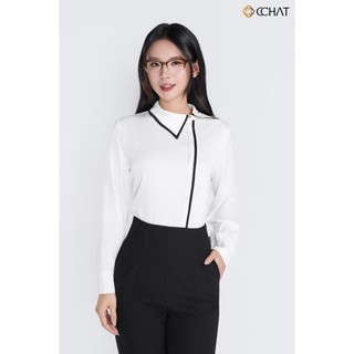 Áo Sơ Mi Nữ 𝐂𝐂𝐇𝐀𝐓 Dáng Suông Kiểu Josie Chất Liệu Lụa Mềm Mại 15FDL8007ST