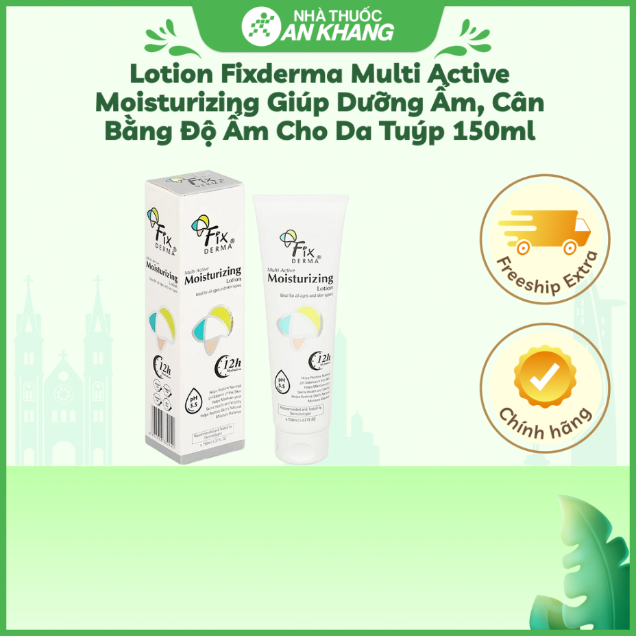 Lotion Fixderma Multi Active Moisturizing giúp dưỡng ẩm, cân bằng độ ẩm cho da tuýp 150ml