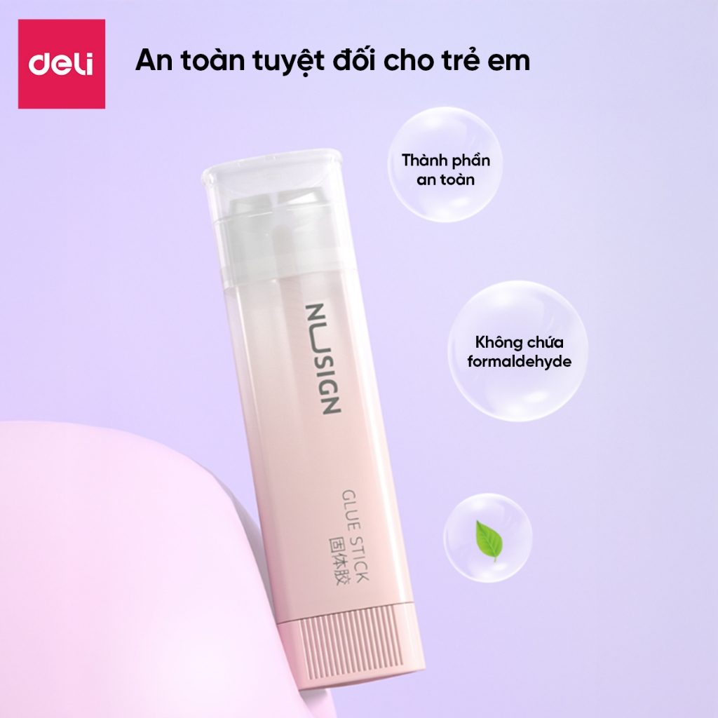 Hồ Khô Keo Dán Khô 21g Deli Màu Pastel Siêu Xinh Keo Siêu Dính Nhỏ Gọn Tiện Lợi An Toàn Cho Học Sinh Văn Phòng