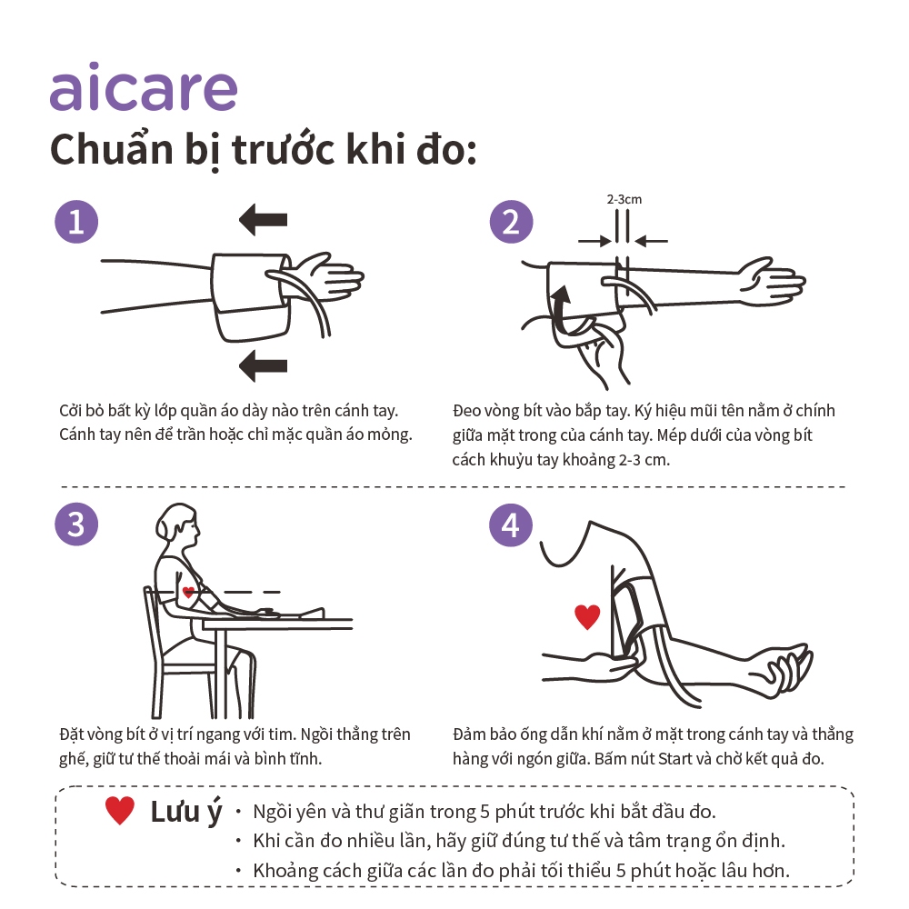 Máy Đo Huyết Áp Bắp Tay Tự Động Chính Hãng AICARE X1, Giọng Nói Tiếng Việt Dễ Sử Dụng Tại Nhà | BigBuy360 - bigbuy360.vn