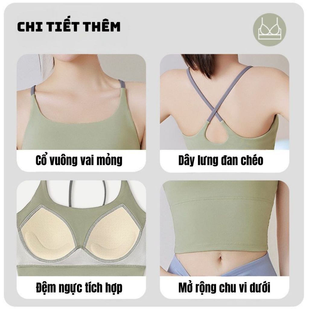 MOXY SPORTSWEAR Áo Bra Tập Gym,Yoga Nữ Dáng Croptop , Thoáng Khí, Có Đệm Ngực  Vải Siêu Nhẹ, Co Giãn, Áo Bra Thể Thao | BigBuy360 - bigbuy360.vn