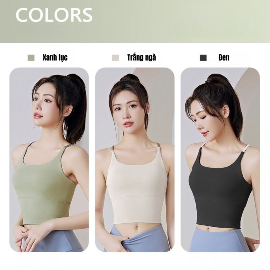 MOXY SPORTSWEAR Áo Bra Tập Gym,Yoga Nữ Dáng Croptop , Thoáng Khí, Có Đệm Ngực  Vải Siêu Nhẹ, Co Giãn, Áo Bra Thể Thao | BigBuy360 - bigbuy360.vn