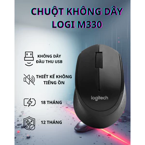 Chuột Không Dây Logitech M330 Silent Plus – Click êm như crush trả lời tin nhắn trong im lặng! 😎