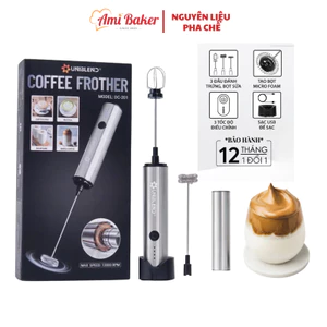 Máy Tạo Bọt Cà Phê Đa Năng Uniblend DC-201 Có 3 Tốc Độ, 2 Đầu Đánh Bọt Và Đánh Trứng