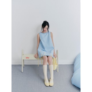 Đầm OLV suông thêu tay nữ tính trẻ trung Baby Blue Tassel Embro Dress phù hợp đi chơi