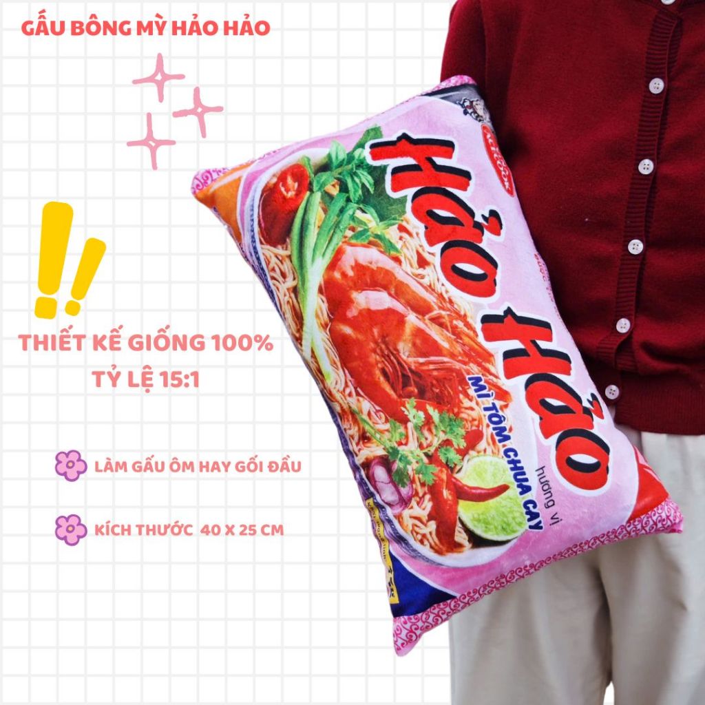 Gối Ôm Gấu Bông Hình Gói Bim Bim Đồ Ăn Vặt Vải Co Dãn Mềm Mại Làm Quà Tặng, Đồ Chơi Cho Bé