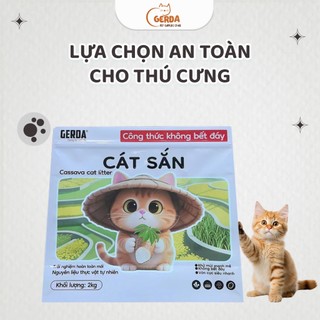 (combo 3 túi) cát sắn cho mèo , cát tự nhiên sinh học siêu vón cục , không bết đáy , tự phân hủy trong nước
