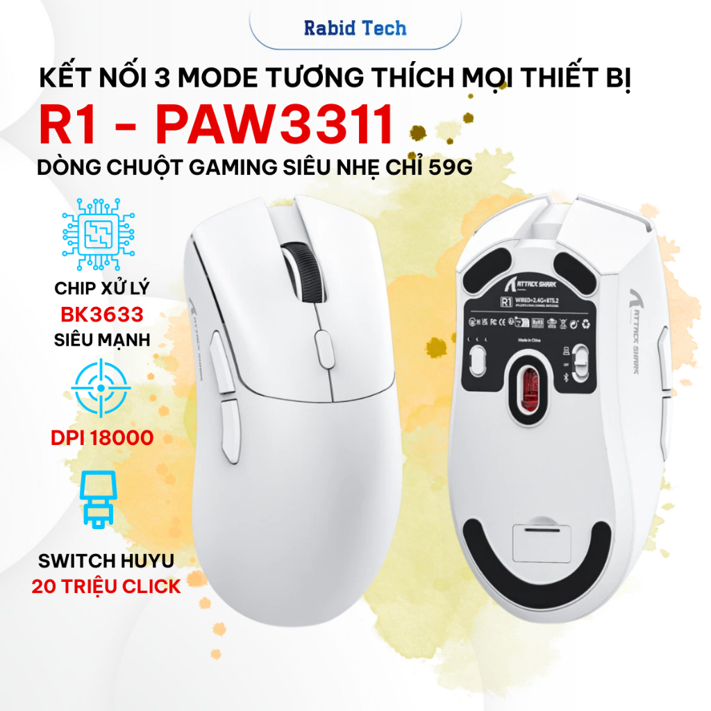Attack shark r1 - Giá Tốt, Sale Tháng 08, Ship 0 Đồng | Shopee Việt Nam
