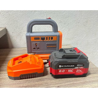 Đế Chuyển Đổi Nguồn Điện STARKER-ITG360SGR , Công suất 200w , Chuyển nguồn từ 18-21v lên 220v 50hz , Tích hợp đèn led 10