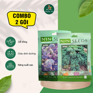[COMBO 2 GÓI] Hạt Giống Cải Kale Xanh+Tím Dễ Trồng, Năng Suất Cao, Giàu Dinh Dưỡng Thu Hoạch Lâu Dài