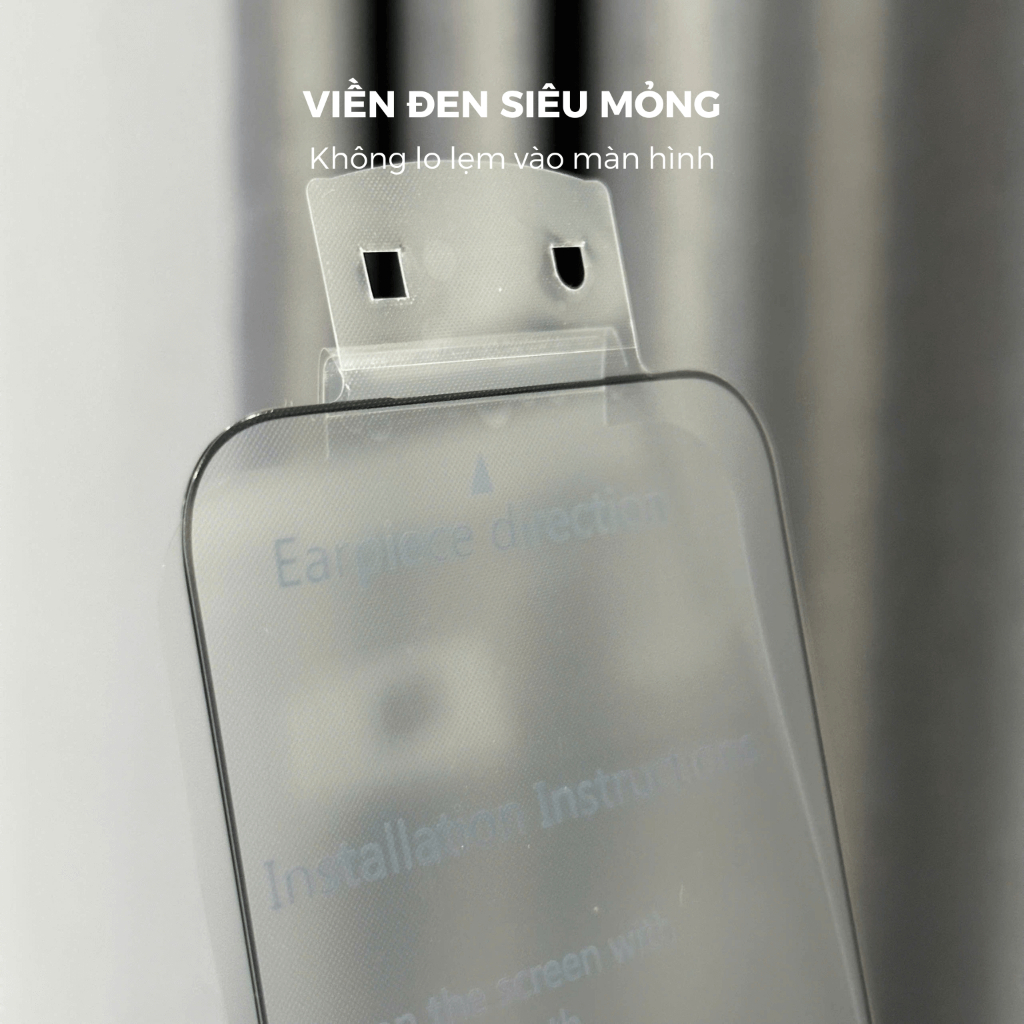 Kính cường lực trong suốt KiNGBON có khung trợ dán MA-83 cho IPhone 12 13 14 15 16 17Promax Pro Plus