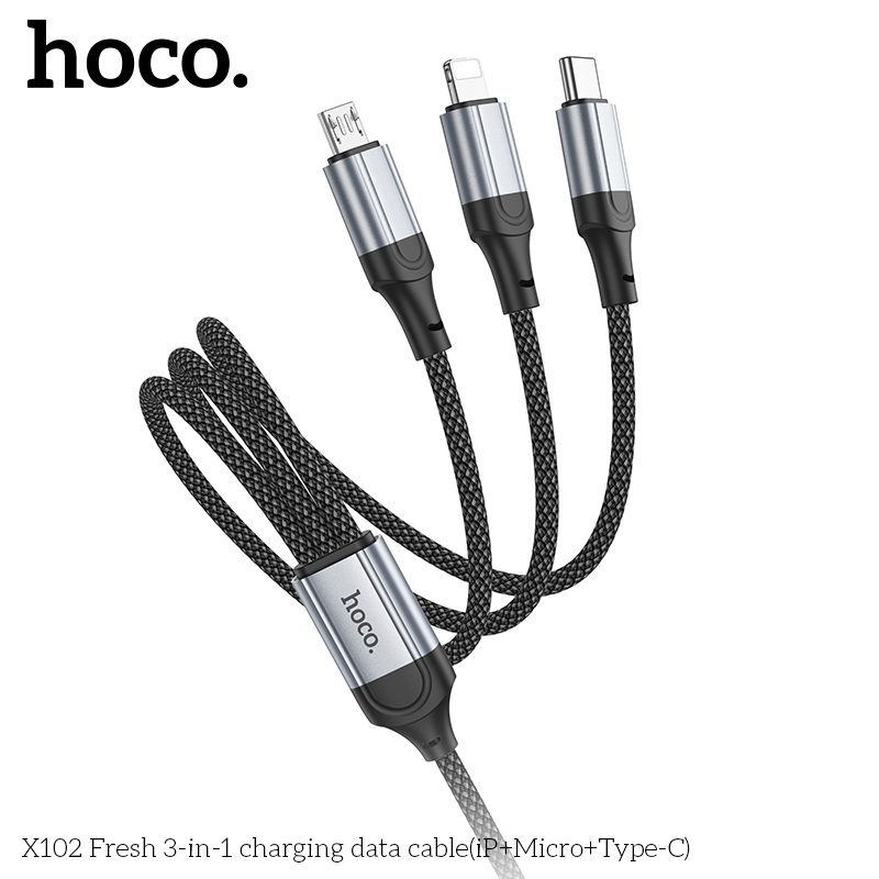 Dây Sạc 3 Đầu Sạc Nhanh – Đa Năng, Bền Bỉ – Sạc Ổn Định – Dây Sạc 3 trong 1 – Dây Sạc Type C