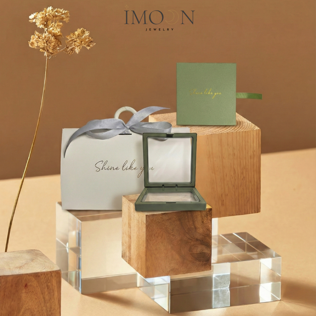 [ IMOON JEWELRY ] - SET QUÀ TẶNG - TÚI " SHINE LIKE YOU " + HỘP " SHINE LIKE YOU " CHỐNG OXY HOÁ TRANG SỨC