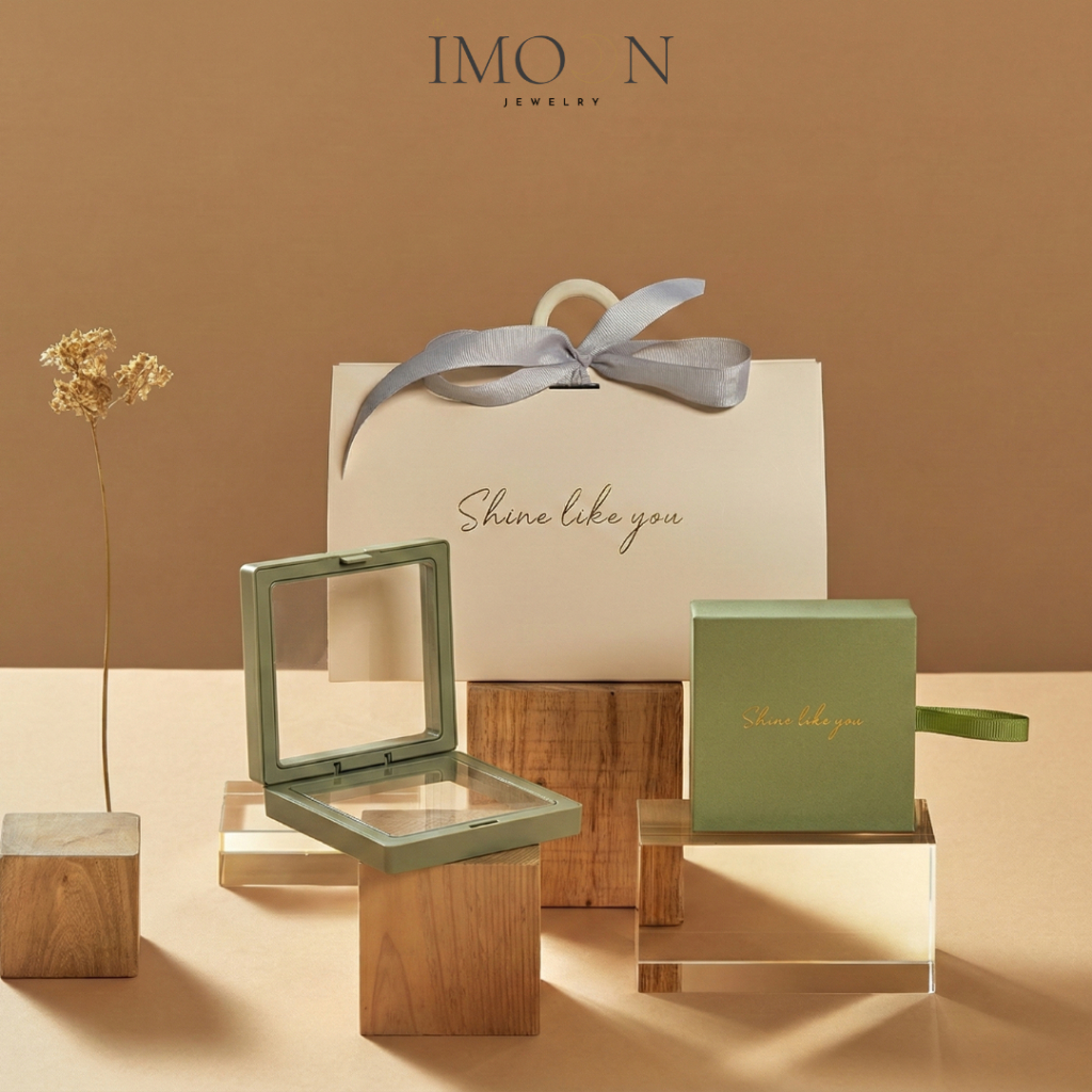 [ IMOON JEWELRY ] - SET QUÀ TẶNG - TÚI " SHINE LIKE YOU " + HỘP " SHINE LIKE YOU " CHỐNG OXY HOÁ TRANG SỨC