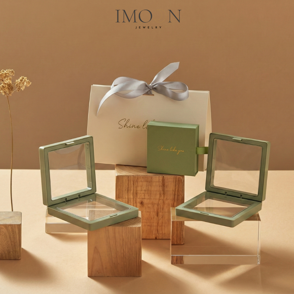 [ IMOON JEWELRY ] - SET QUÀ TẶNG - TÚI " SHINE LIKE YOU " + HỘP " SHINE LIKE YOU " CHỐNG OXY HOÁ TRANG SỨC