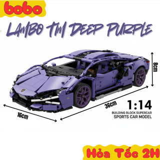 [HOT 2026] Mô Hình Lắp Ráp Siêu Xe Lambo Tím Deep Purple, Đồ Chơi Ôtô Điều Khiển Lắp Ghép Siêu Xe Quà Sinh Nhật BoboToys