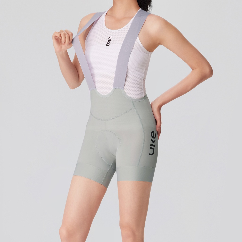 FBS024B - Quần Đạp Xe UKE Nữ Bib Shorts Haze Ash