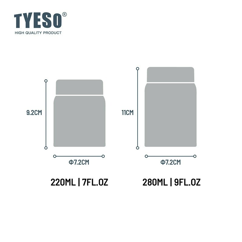 Bình giữ nhiệt mini cao cấp Tyeso 220ml 280ml | BigBuy360 - bigbuy360.vn