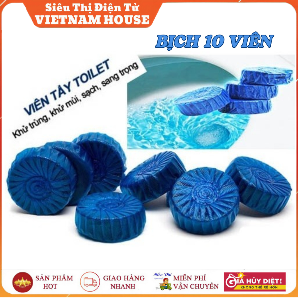 💥Bịch 10 Viên Tẩy Bồn Cầu Khử Mùi, Khử Vi Khuẩn Siêu Sạch.