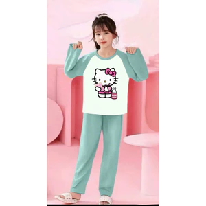🌸 BỘ ĐỒ BÉ GÁI DÀI TAY – HÌNH CỰC ĐÁNG YÊU 🐱💕 DS274