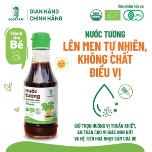 Nước tương mật hoa dừa organic Sokfarm 200ml Cho Bé