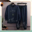 Bộ quần áo nỉ thu đông lót bông ấm áp, họa tiết núi, đủ size S-2XL thể thao năng động