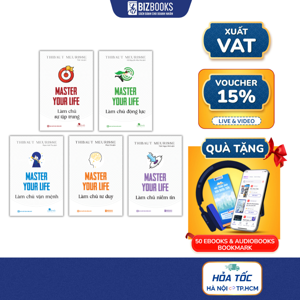 Combo Sách 5 Cuốn Master Your Life: Làm Chủ Cuộc Sống, Thay Đổi Cuộc Đời - Phát Triển Bản Thân Hay