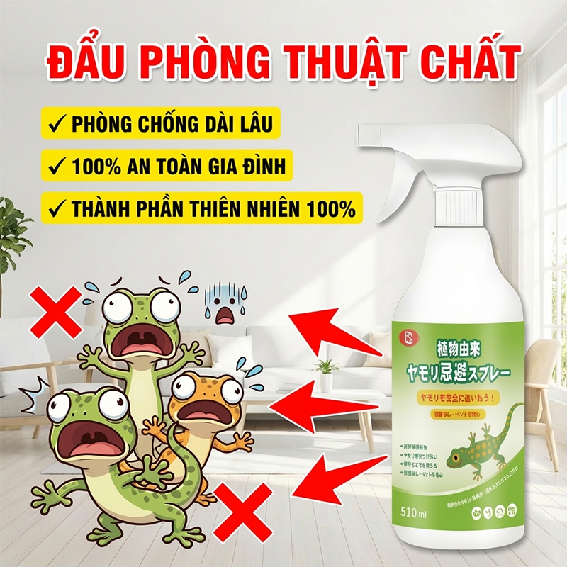 🦎Không có tắc kè trong 10 năm🦎thuốc xịt thằn lằn đuổi thằn lằn trong nhà xịt đuổi thằn lằn 550ML Nhập khẩu từ Nhật Bản