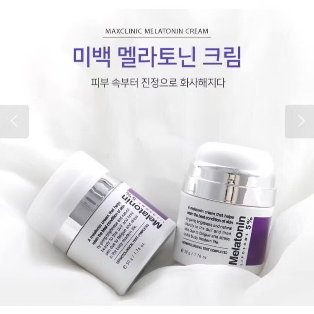 Kem dưỡng chống lão hóa MAXCLINIC Time Return Melatonin Cream mờ nám tànnhang hạn2028 HQ kem melatonin IS23